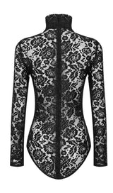 LACE LONG SLEEVE MINI DRESS IN BLACK Dresses styleofcb 