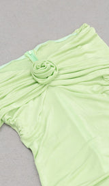 FLORA SLEEVELESS BANGAGE MAXI DRESS IN OLIVE GREEN DRESS styleofcb 