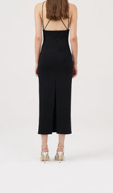 DEEP V MAXI DRESS IN BLACK Dresses styleofcb 