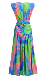 MIXED FLORA SLEEVELESS MAXI DRESS DRESS styleofcb 