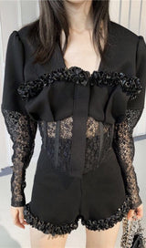 MESH CORSET TWO PIECES SUIT IN BLACK styleofcb 