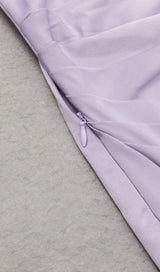 SATIN CRYSTAL MIDI DRESS IN LILAC GRAY DRESS styleofcb 