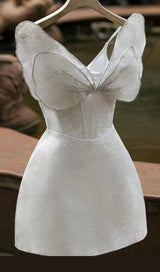 BOW STRAPLESS MINI DRESS IN WHITE DRESS STYLE OF CB 