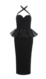 HALTER BANDAGE MIDI DRESS IN BLACK Dresses styleofcb 