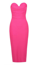 STRAPLESS BANDAGE DRESS IN PINK Dresses styleofcb 