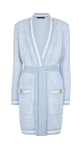 LONG SLEEVES PATTERN COAT styleofcb XS BLUE 