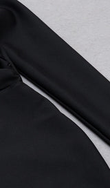 BLACK STITCHED HALTERNECK DESIGN MIDI DRESS Dresses styleofcb 