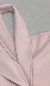 APPLIQUÉD BANDAGE MIDII DRESS IN PALE PINK DRESS STYLE OF CB 