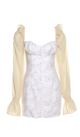 APRICOT FLARED SLEEVE PRINT MINI DRESS Dresses styleofcb APRICOT S 