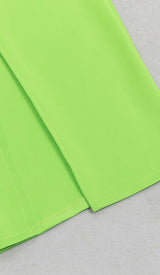 ASYMMETRIC SHOULDER MIDI DRESS IN GREEN DRESS STYLE OF CB 