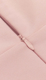 ASYMMETRICAL CORSET MIDI DRESS IN PINK DRESS STYLE OF CB 