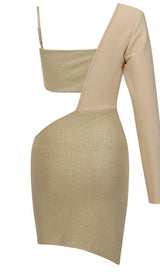 BANDAGE MINI DRESS IN BEIGE Dresses styleofcb 