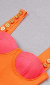 BANDAGE MINI DRESS IN ORANGE Dresses styleofcb 