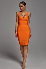 BANDAGE MINI DRESS - ORANGE