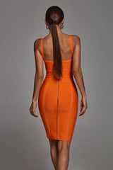 BANDAGE MINI DRESS - ORANGE