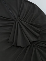 BANDEAU DRAPE MAXI DRESS IN BLACK DRESS styleofcb 