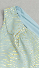 BAROQUE STRIPE MIDI DRESS IN BALLAD BLUE DRESS sis label 