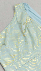 BAROQUE STRIPE MIDI DRESS IN BALLAD BLUE DRESS sis label 