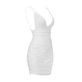 BANDEAU SATIN SUSPENDER MINI DRESS IN WHITE DRESS styleofcb 