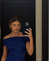 SPLIT SATIN CORSET DRESS IN BLUE DRESS styleofcb 