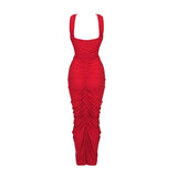 OFF SHOULDER CUT OUT MAXI DRESS IN RED DRESS styleofcb 