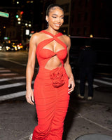 OFF SHOULDER CUT OUT MAXI DRESS IN RED DRESS styleofcb 