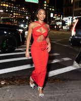 OFF SHOULDER CUT OUT MAXI DRESS IN RED DRESS styleofcb 