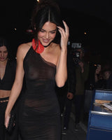 PERSPECTIVE WAIST-TIGHTENING MAXI DRESS IN BLACK DRESS styleofcb 