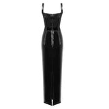 BANDEAU WAIST-TIGHTENING MAXI DRESS IN BLACK DRESS styleofcb 