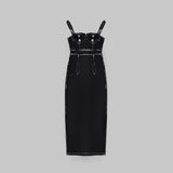 BANDEAU WAIST-TIGHTENING MAXI DRESS IN BLACK DRESS styleofcb 