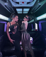 IRREGULAR BANDAGE MIDI DRESS IN BLACK DRESS styleofcb 