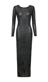 SEQUIN LACE PERSPECTIVE DRESS IN BLACK DRESS styleofcb 