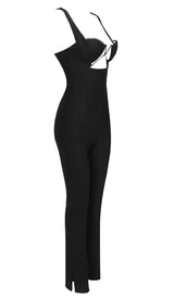 BIKINI KNIT JUMPSUIT IN BLACK DRESS STYLE OF CB 