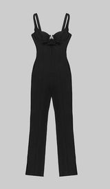 BIKINI KNIT JUMPSUIT IN BLACK DRESS STYLE OF CB 