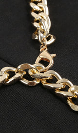 BLACK BACKLESS CHAIN MIDI DRESS styleofcb 