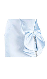BLACK CRYSTAL BOW SKIRT Skirts styleofcb S BABY BLUE 