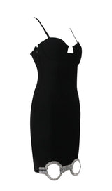 BLACK CRYSTAL MINI DRESS Dresses styleofcb 