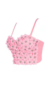 BLACK FLOWER CRYSTAL TOP styleofcb 