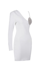 BLACK ONE SHOULDER CRYSTAL MINI DRESS Dresses styleofcb 