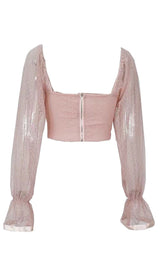 BLACK POLKA DOT WRAP CHEST CROP TOP styleofcb 