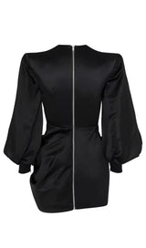 BLACK STAIN DEEP V-NECK MINI DRESS Dresses styleofcb 