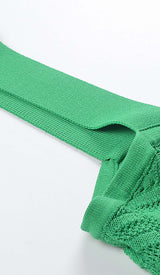 BODYCON KNIT MINI DRESS IN GREEN DRESS STYLE OF CB 