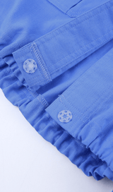 BRAWSTRING WAIST SHORT SHIRT IN BLUE styleofcb 