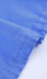 BRAWSTRING WAIST SHORT SHIRT IN BLUE styleofcb 