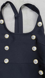 BUCKLE BANDAGE MAXI DRESS IN BLACK DRESS STYLE OF CB 