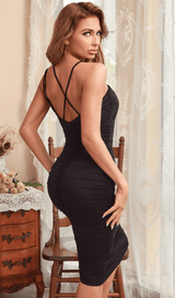 Backless slim wrap hip dress styleofcb 