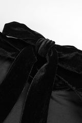 BACKLESS CUT-OUT DETAILED VELVET MIDI DRESS styleofcb 