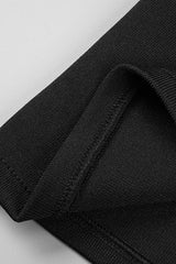 BLACK HALTER BANDAGE CORSETED DRESS WITH CRYSTAL CHAINMAIL Sequins Dress styleofcb 