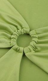 CAGE SLEEVE HOLLOW MINI DRESS IN GREEN styleofcb 