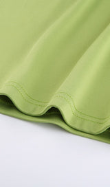 CAGE SLEEVE HOLLOW MINI DRESS IN GREEN styleofcb 